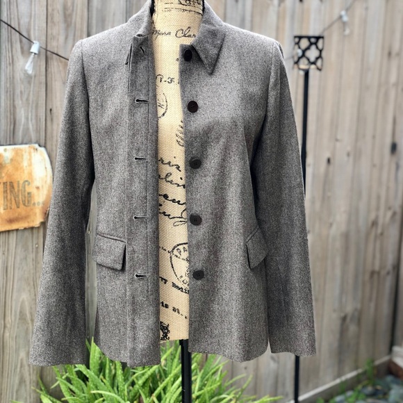 Lafayette New York Brown Wool Blazer size 4 - Picture 3 of 8